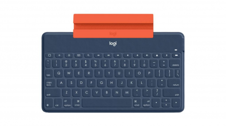 Logitech Keys-to-go Ultra-light, Ultra-Portable Bluetooth Keyboard for iPhone, iPad, Apple TV and Mac - Blue - US