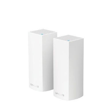 Linksys Velop Intelligent Mesh Wi-fi System, Wi-Fi 5/802.11ac Tri-Band, 2-Pack White (AC4400)