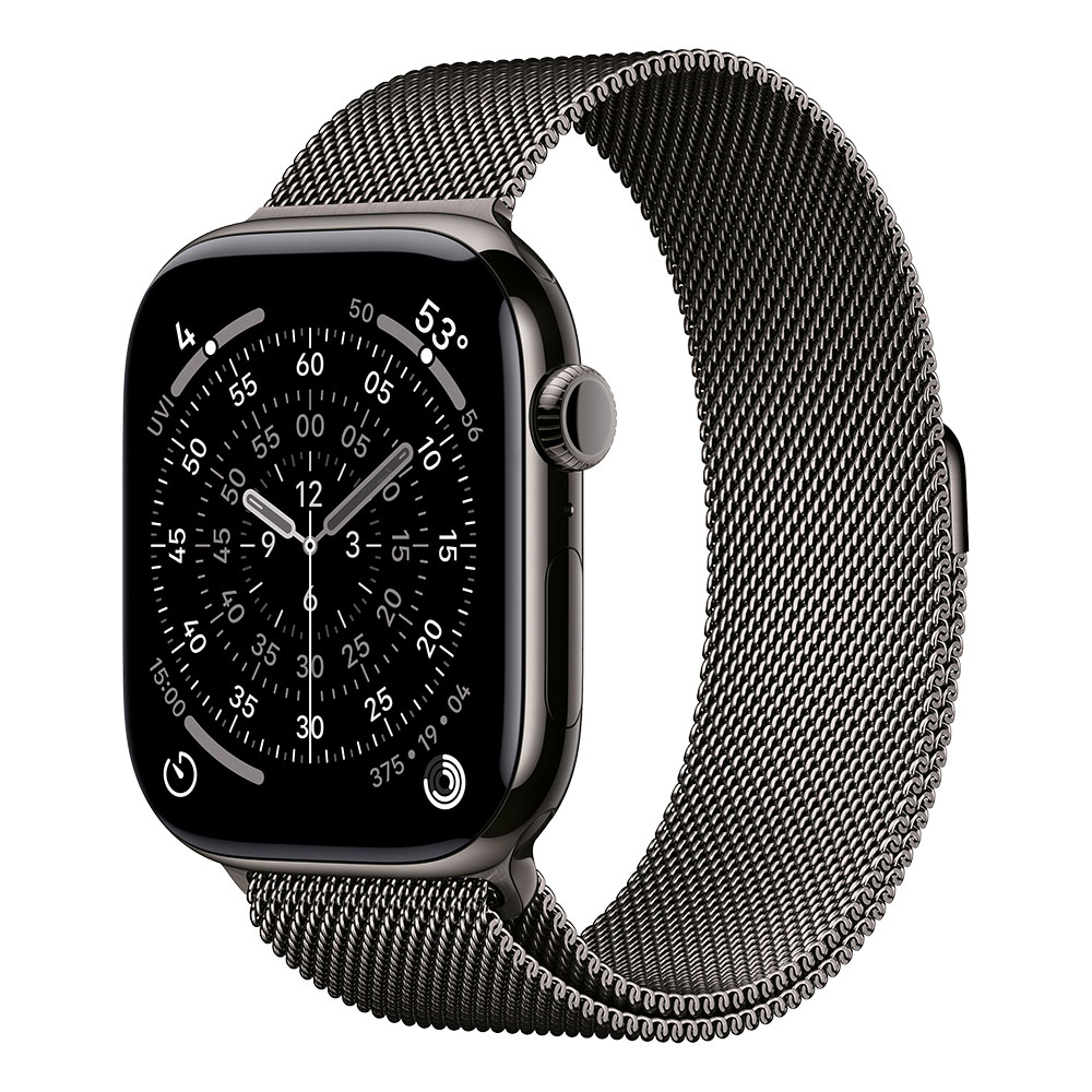 Apple Watch S11 Cellular 46mm Slate Titanium Case with Slate Milanese Loop - M/L