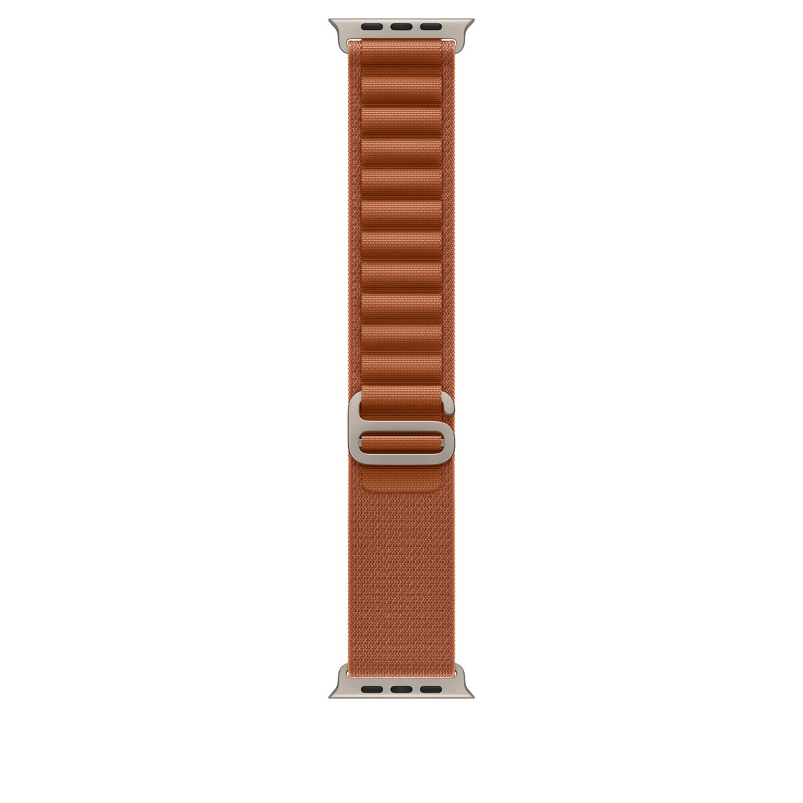 Apple Watch 49mm Loop: Terra Cotta Alpine Loop - Large - Natural Titanium Finish