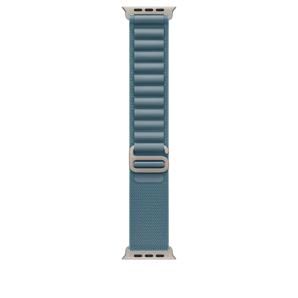 Apple Watch 49mm Loop: Light Blue Alpine Loop - Medium - Natural Titanium Finish