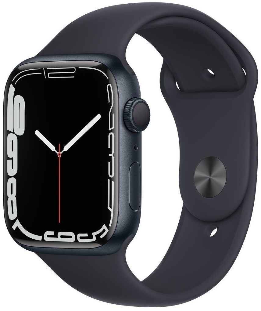 Apple Watch Series 7, Midnight Aluminum Case with Midnight Sport Band 41mm, GPS