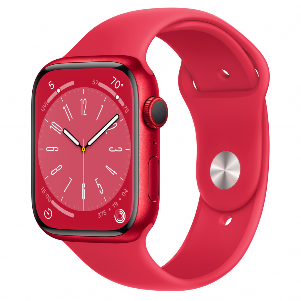 Apple Watch Series 8 GPS + Cellular 45mm Red Aluminium Case with Red Sport Band - Regular