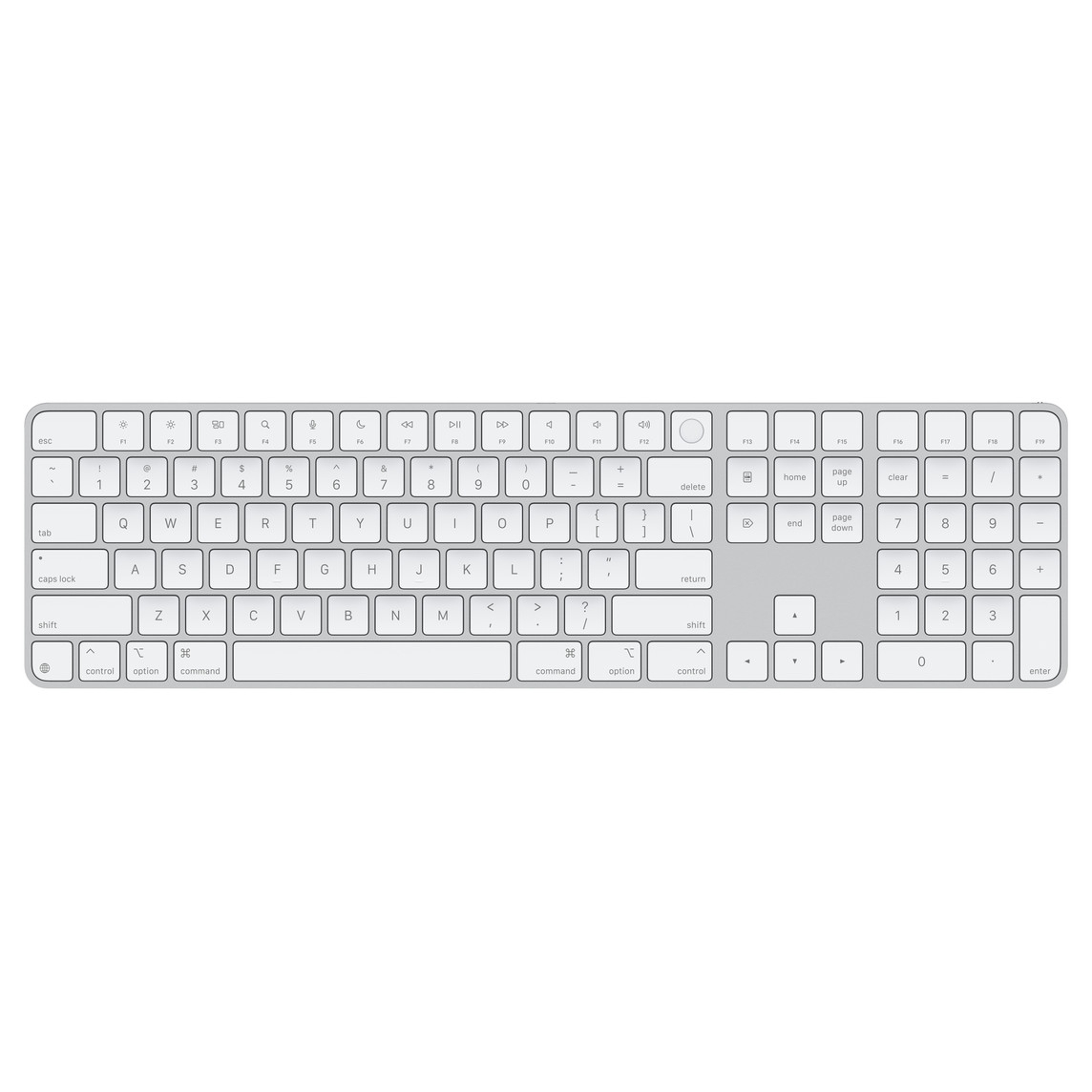 Apple Magic Keyboard (2024) w Touch ID and Numeric Keypad - US English - White Keys
