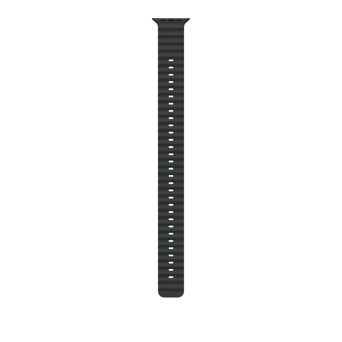Apple Watch 49mm Band: Black Ocean Band Extension - Natural Titanium Finish