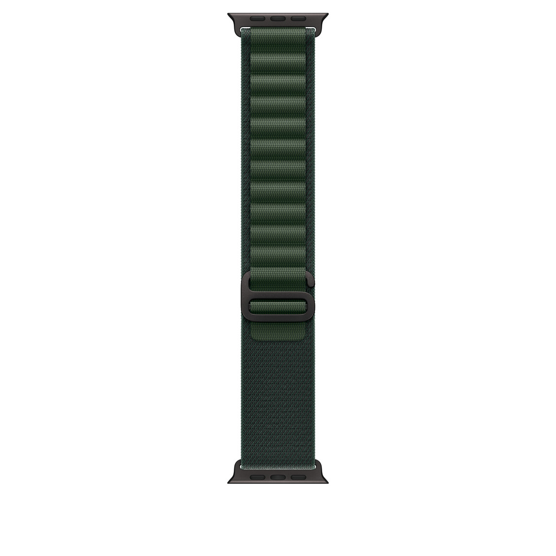 Apple Watch 49mm Loop: Dark Green Alpine Loop - Large - Black Titanium Finish